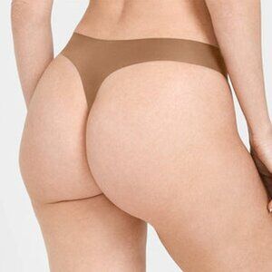 Two (2) NWT seamless thongs, large, brown